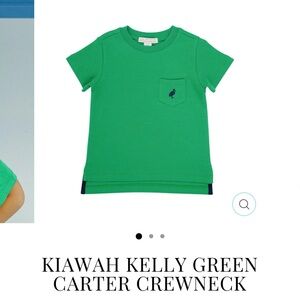 EUC. TBBC Carter Crew in Kiawah Kelly Green. Size 3T.